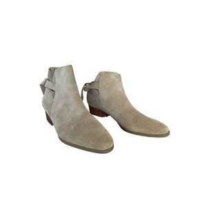 Aerosoles Womens Tan Suede Leather Upper Crosswalk Ankle Boots Size 8.5